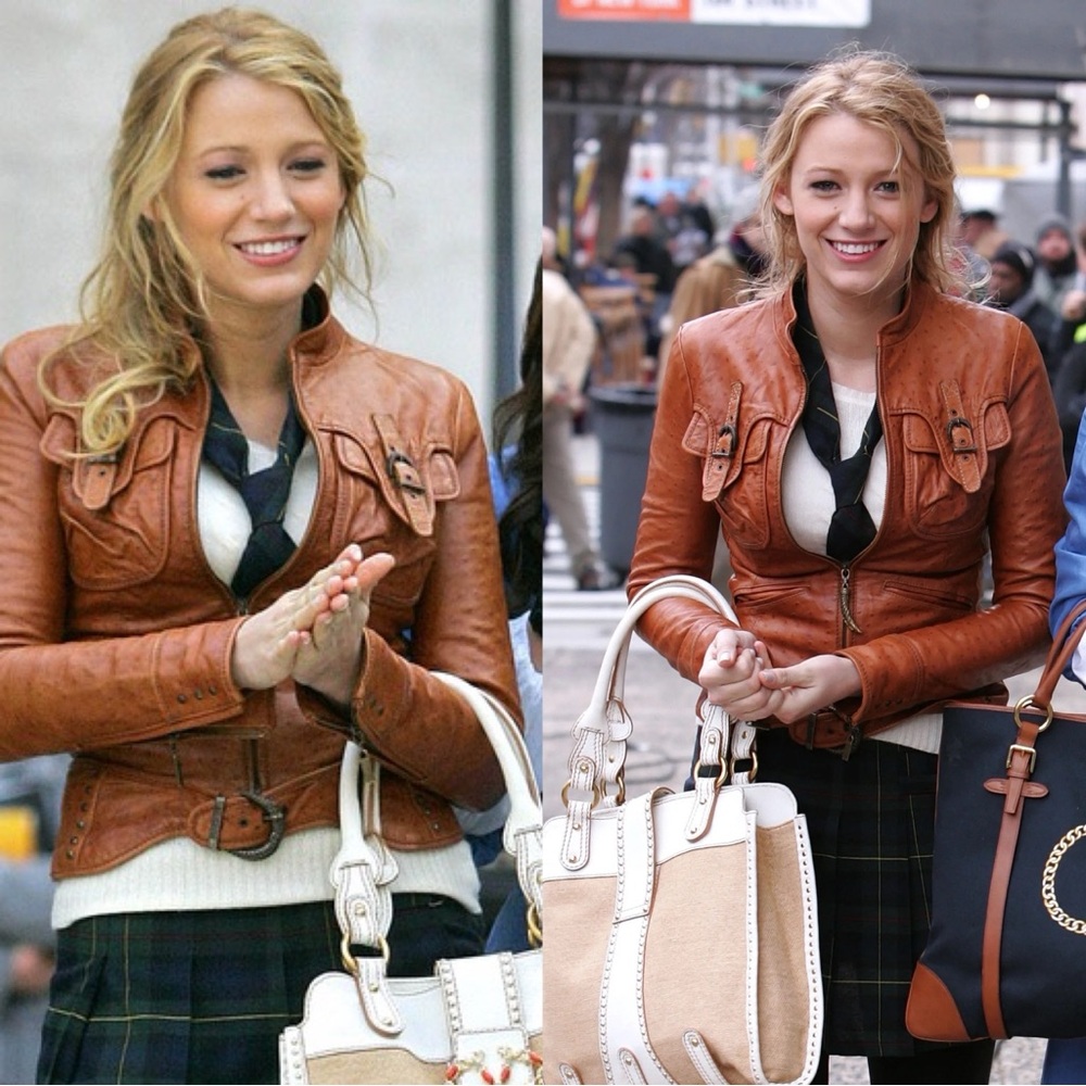ASO SERENA VAN DER WOODSEN LEATHER JACKET - Picture 4 of 16